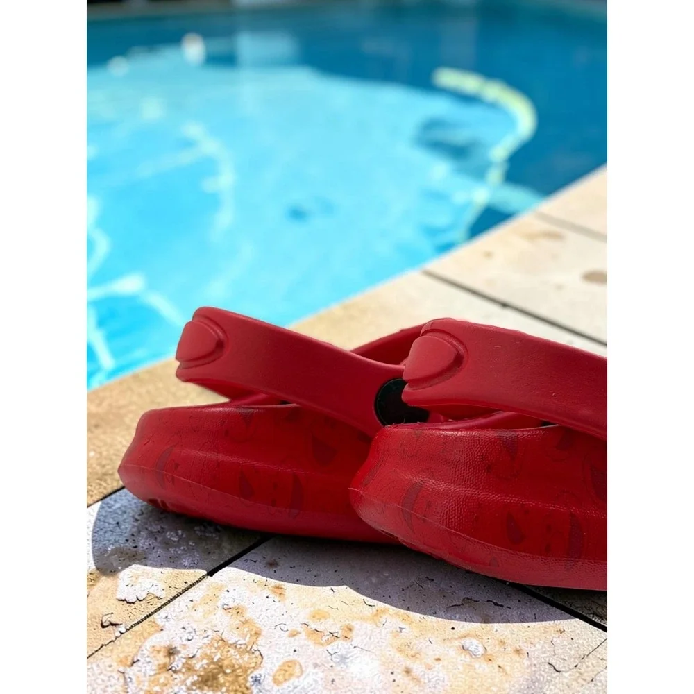 Sesame Street Elmo Red Character Clogs Kids Open Toe Slip On Sandals